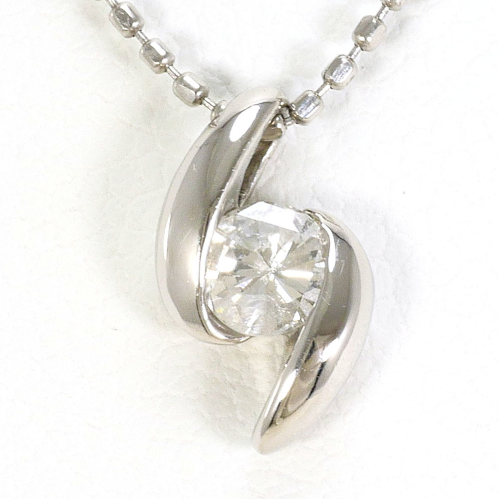 Pt900 Platinum / Pt850 Necklace With 0.20ct Diamond (I1 Clarity), Certificate...